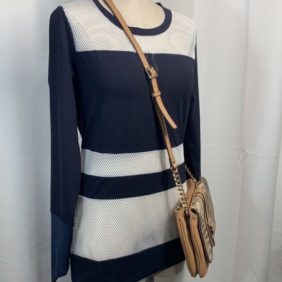 Nine West Gleam Team Faux Snakeskin Crossbody Bag - Tan/Grey/Cream, 60424769-4XE - Picture 4 of 16